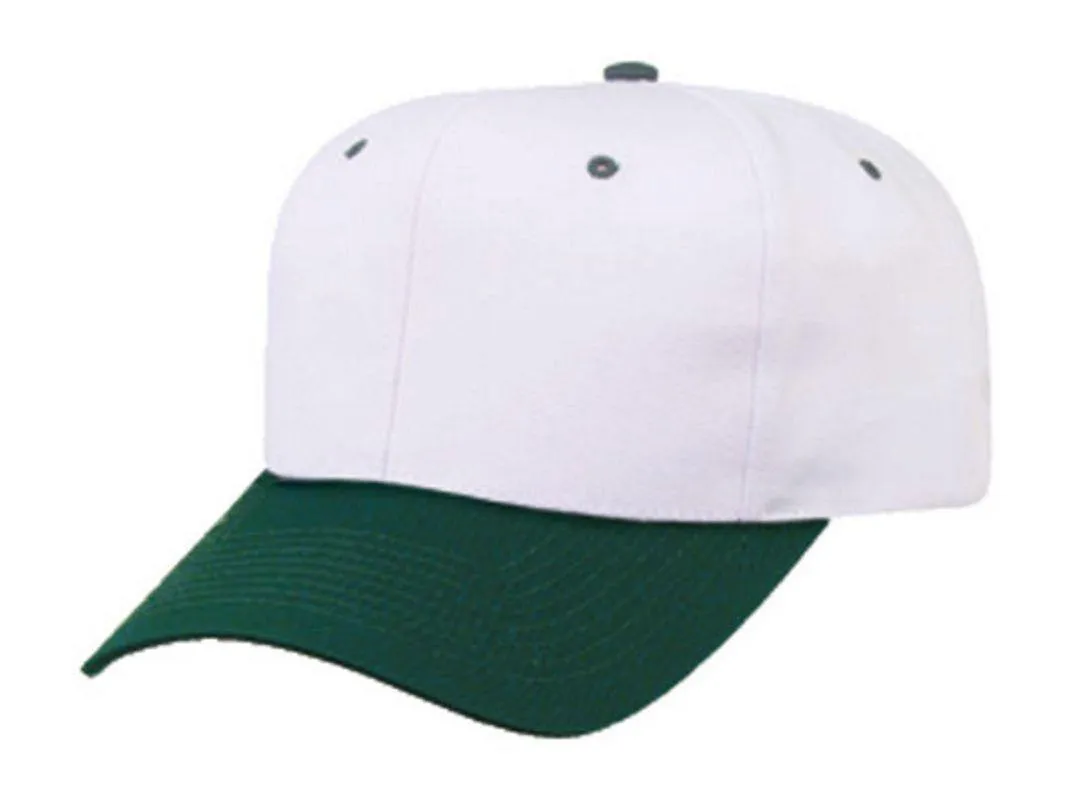 Blank Two Tone Cotton Twill Baseball 6 Panel Snapback Hats Caps