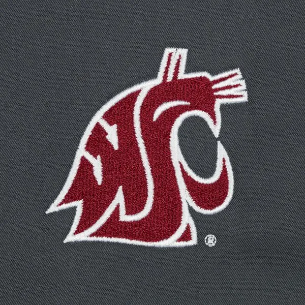 Ladies WSU V-Neck Cougar Gray Scrub Top